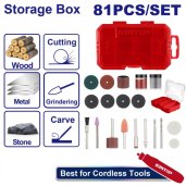 Sada 81 ks příslušenství k přímé brusce v plastovém boxu