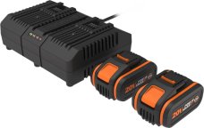 WA3611 -  2x akumulátor 20V, 4Ah + duální nabíječka 20V, 2A