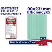 Sada 50 ks brusných papírů 90x231mm