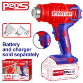 Aku horkovzdušná pistole 20V 300/550°C solo