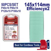 Sada 50 ks brusných papírů 145x114mm